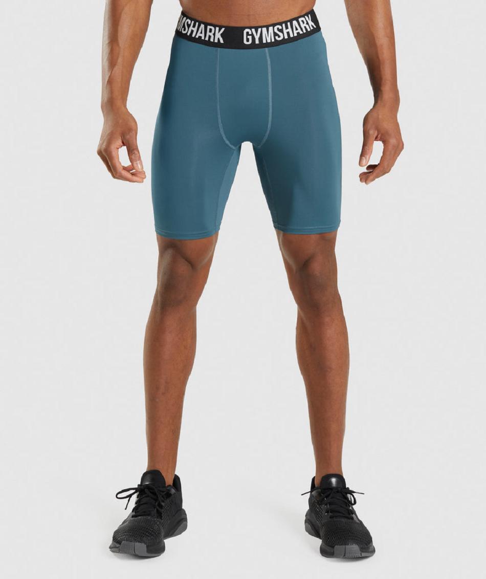 Pantalones Cortos Gymshark Element Baselayer Hombre Turquesa | CO 3930JPQ